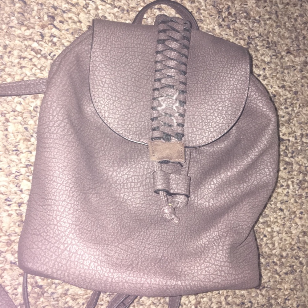 Brown mini backpack